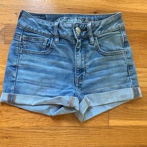 High Rise American Eagle Denim Shorts